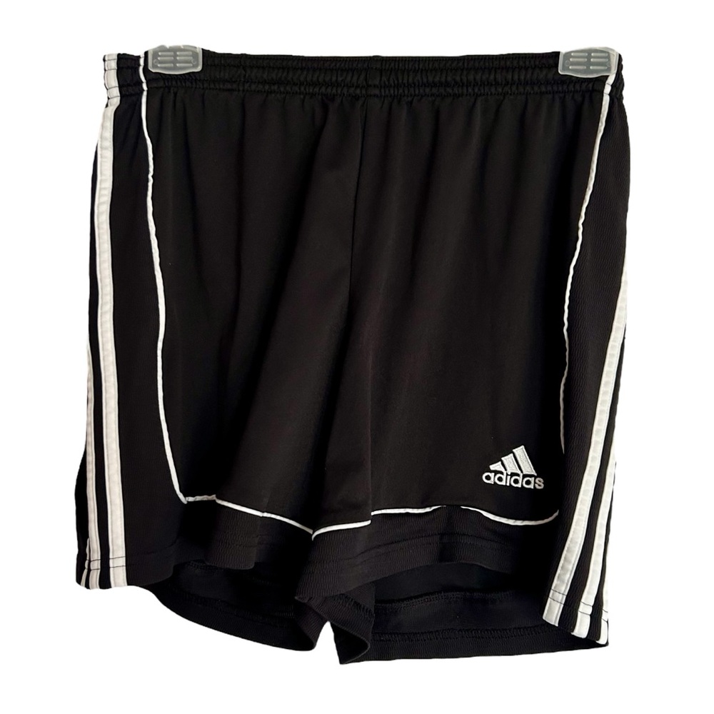 ADIDAS S Womens Shorts 3 Stripe Black ClimaCool ClimaLite Athletic Sport 5” Long